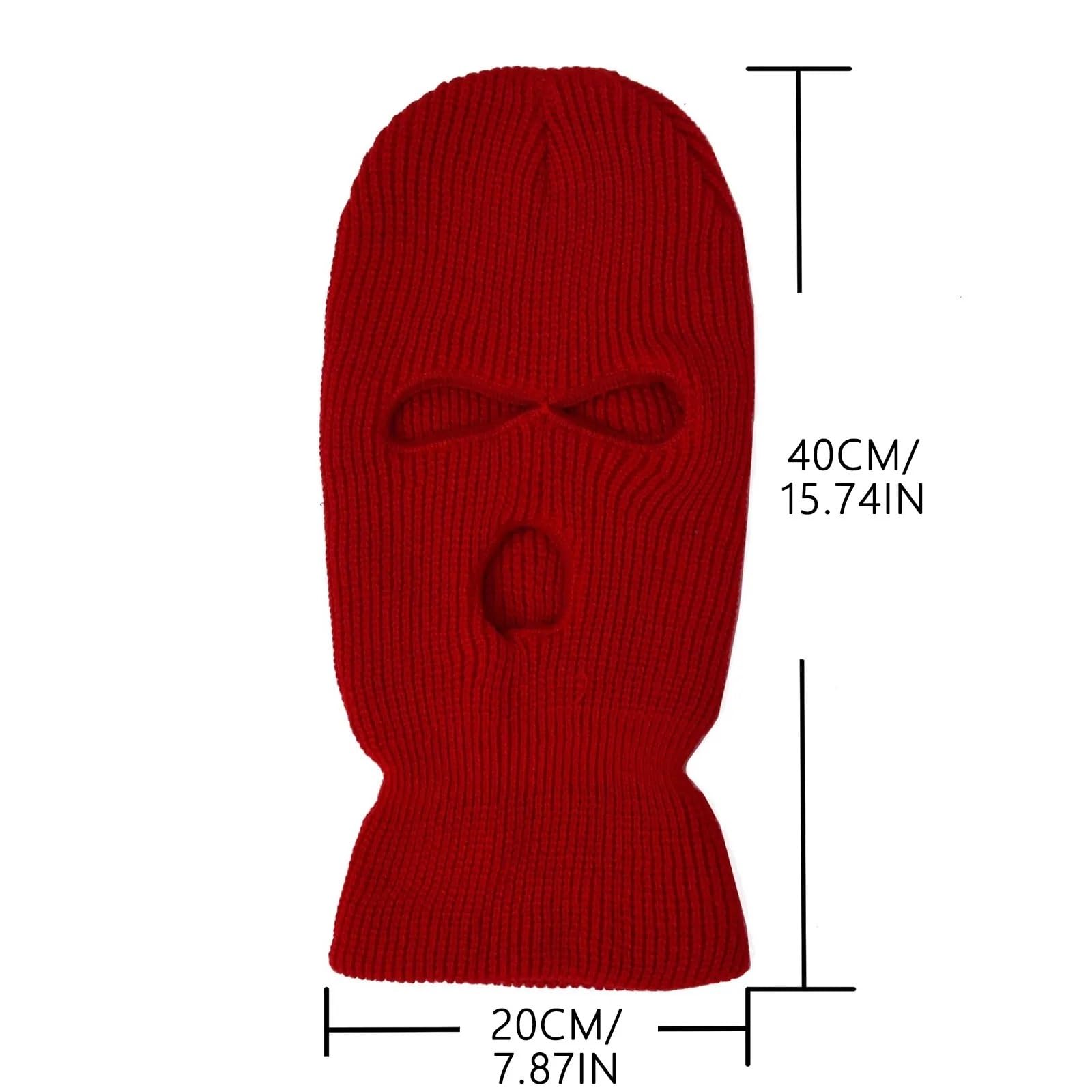 2Pcs Ski Mask Windproof Full Face Knit Hats Ski Mask Men Warm Winter Hats Knitted 3 Holes Ski Mask(Coffee)