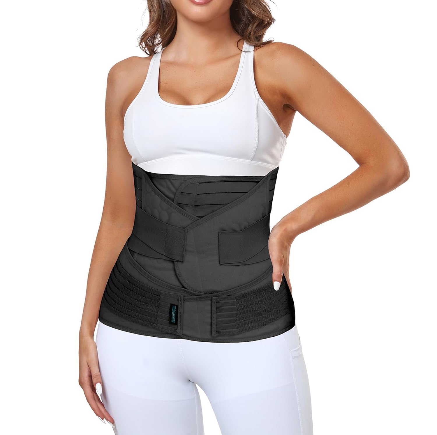 MAMODY Bauchbinde für Männer & Frauen 3-in-1 Postpartum Gürtel | Bauchgurt Nach Geburt Shapewear, Waist Cincher