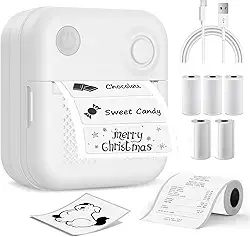 Mini Impressora Etiquetas,Mini Impressora Termica Portatil Bluetooth para Classificação Doméstica, Impressora de Etiquetas Adesivas Ideal para Escolas, Crianças e Escritórios