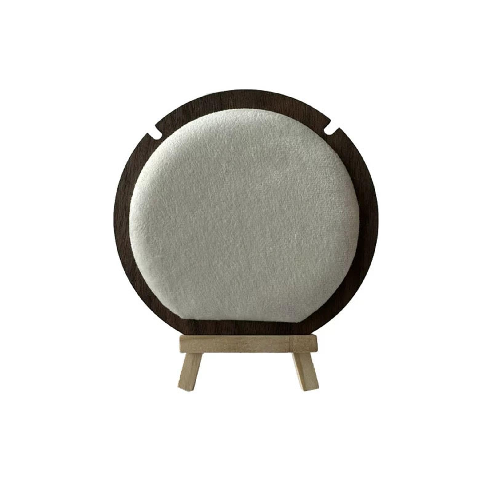 Porta Gioielli Espositore for collane Imbottito in Lino-Cotone con cavalletto in Legno Espositore per Gioielli