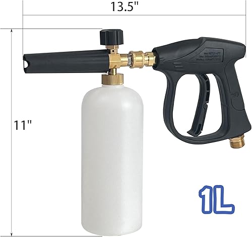 Miniatura 5 de Sutekus Pistola de lavado de alta presión 4000 PSI Cannon Foam Blaster Power Washer Kit de cañón de espuma para lavado de autos con 5 boquillas de