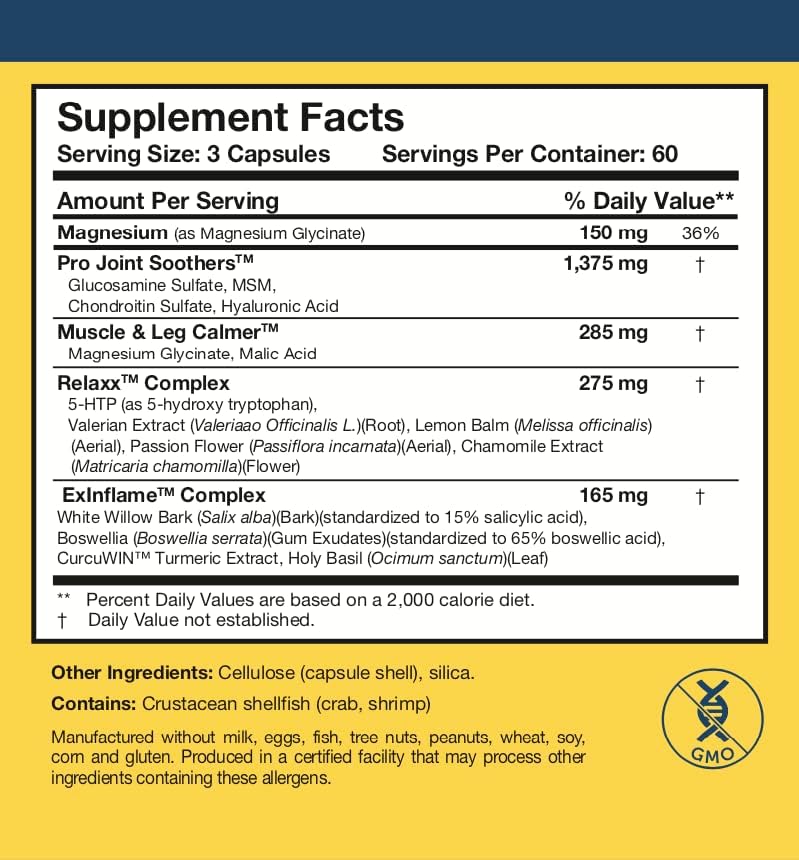 Miniatura 3 de Researched Nutritionals Soothe & Relaxx - Suplemento de tejido suave, músculo + apoyo, un suplemento de salud suave para aliviar calmante, calma tu