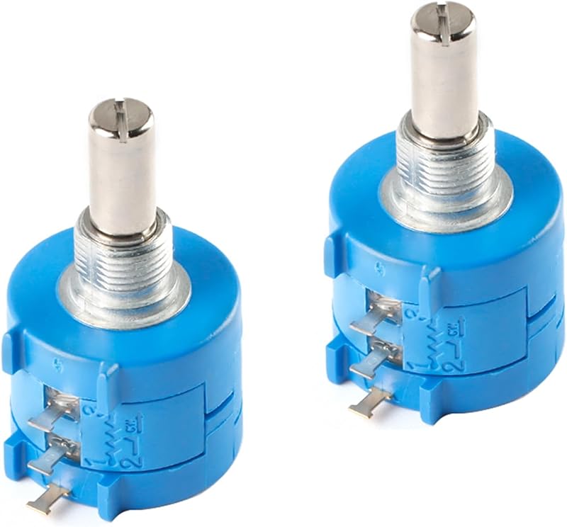 2Pcs 3590S-2-103L 10K Ohm Precision Rotary Wire Wound Precision Potentiometer 10K ±5% ±50ppm/℃ 3590