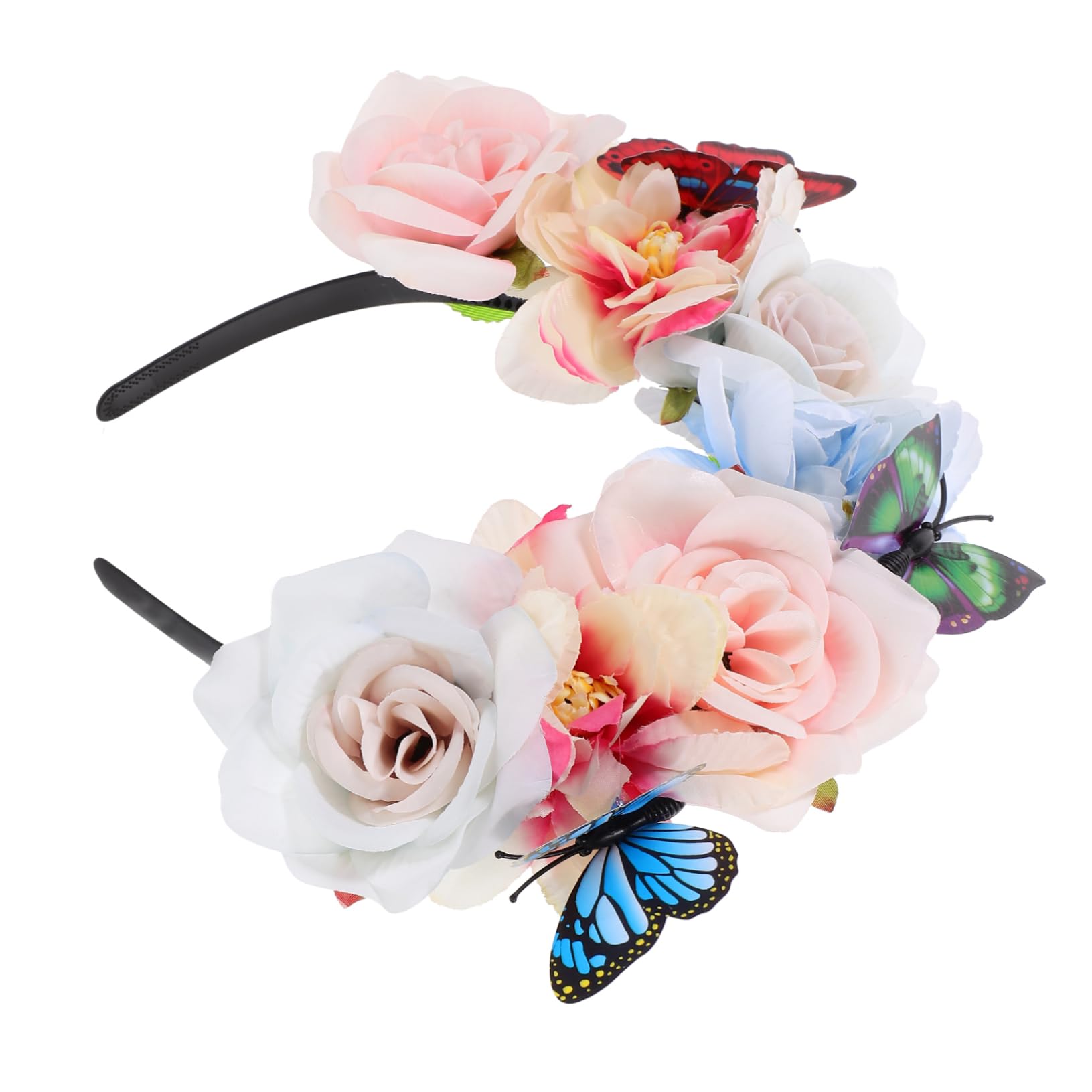 FOMIYES 4 Piezas Tocado De De Flores Decoración Accesorios Para El Cabello Diadema Accesorios De Para Mujer Tocado De Flores Accesorios Góticos Tela Rosas Venda
