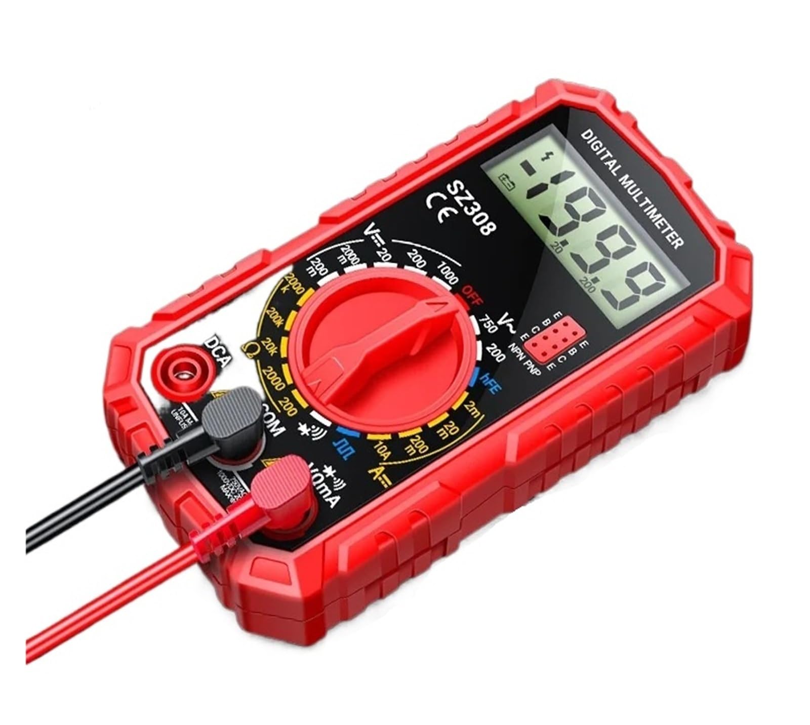 Multimetro digitale Ispezione e manutenzione for elettricisti Display digitale Misuratore universale multifunzionale for la casa | Digital Multimeter(Black)