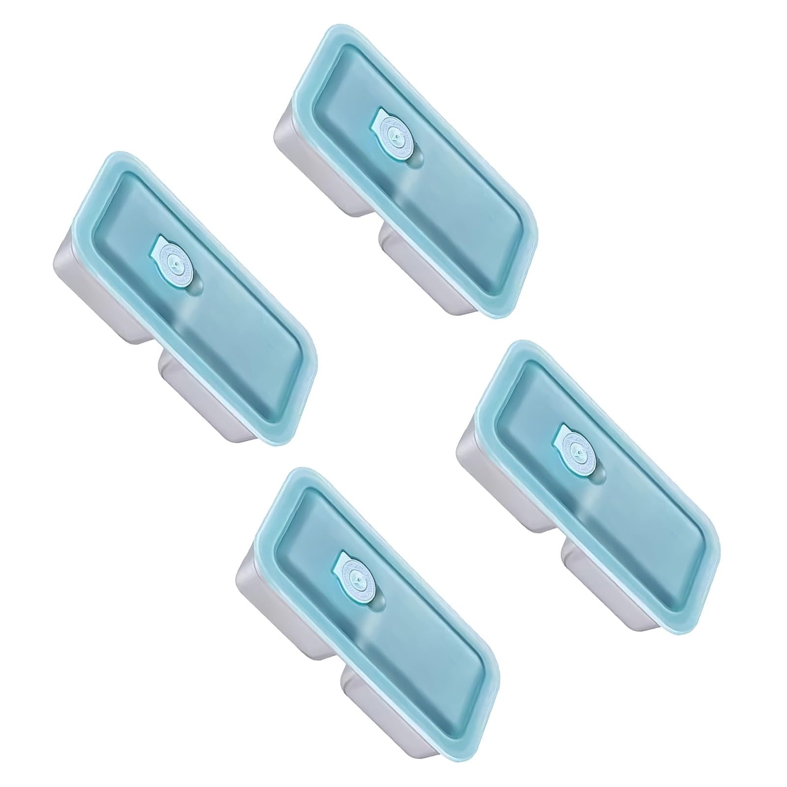 APGLSXY Of 4 Lightweight Compartmentalized Dishes Dishwasher Safe, Spillproof for Travel & Kids Meals Rustless Compartment Bowls