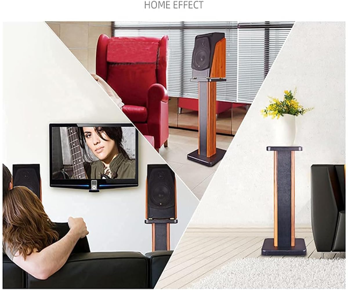 Soportes universales para altavoces de madera de 60 cm, soporte resistente para monitor de estudio con ajuste de relleno