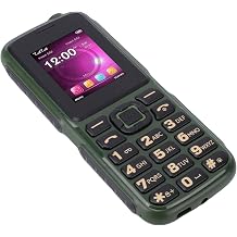 2G Rugged Phone, Unlocked Phone for Seniors, 1.8 Inch Color Screen, Large Buttons Cell Phone with MP3, FM, Electronic Book, Calendar, Alarm Clock, Calculator, Flashlight Green
