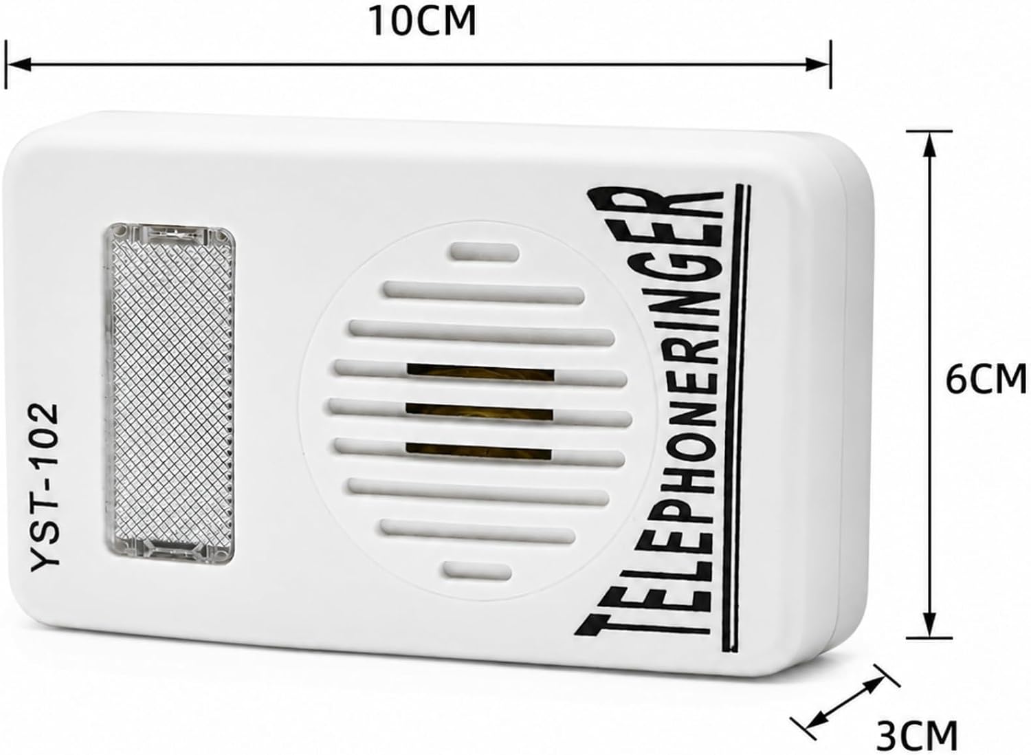 2 X Telephone Bell Amplifier Phone Bell Loud Landlinewith Light Turn Signal for Hearing Impaired，Landline/Corded Phones