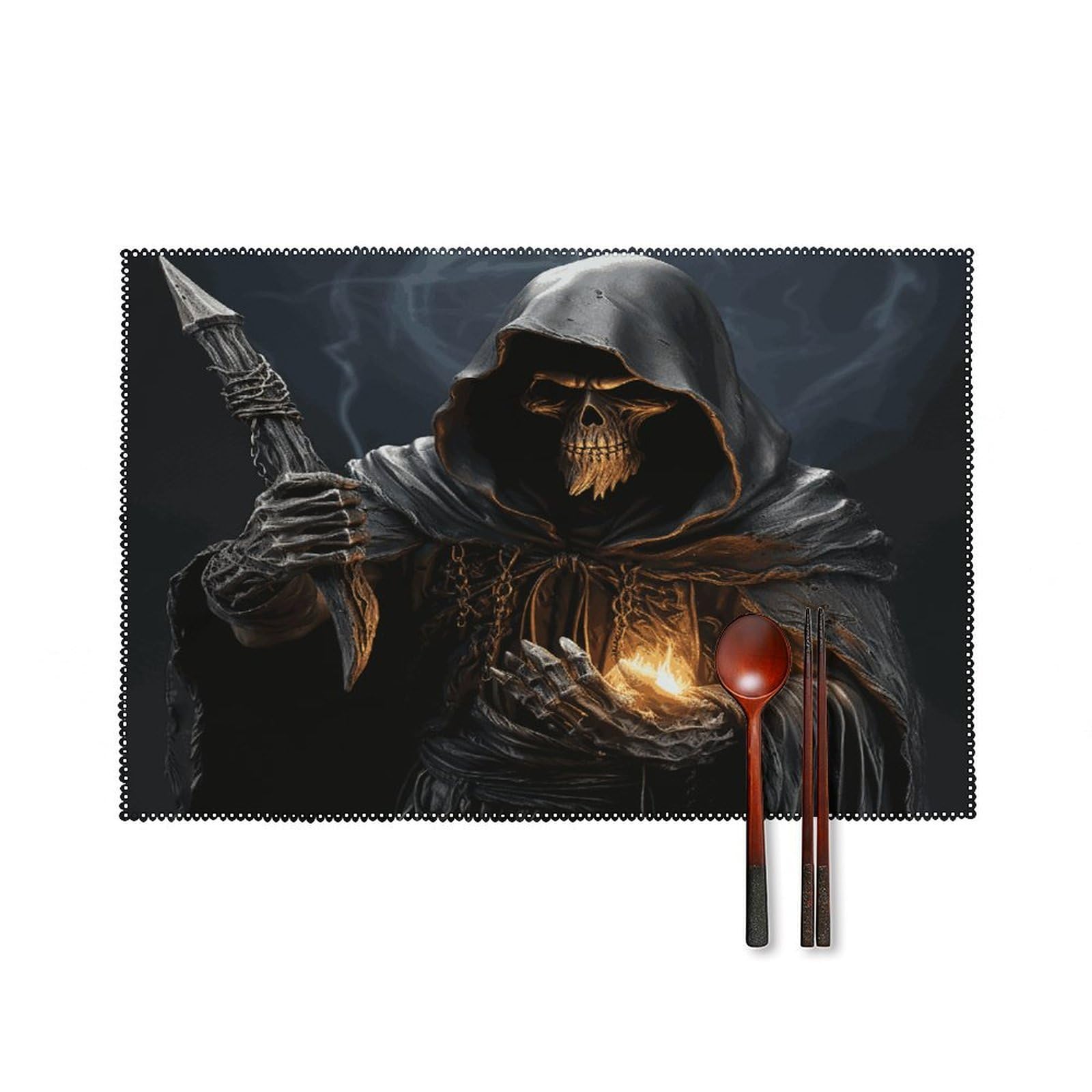 Fodpand Style Grim-Reaper Placemats Set Of 4 Place Mats Table Mats