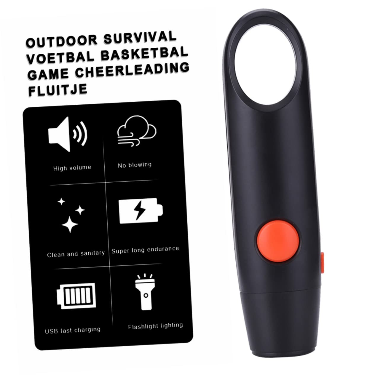 Garneck 3pezzi Fischietto Elettronico Portatile per Emergenze e Sport Adatto Partite di Basket e attività Outdoor Facile da Usare e Molto Rumoroso Senza Batteria