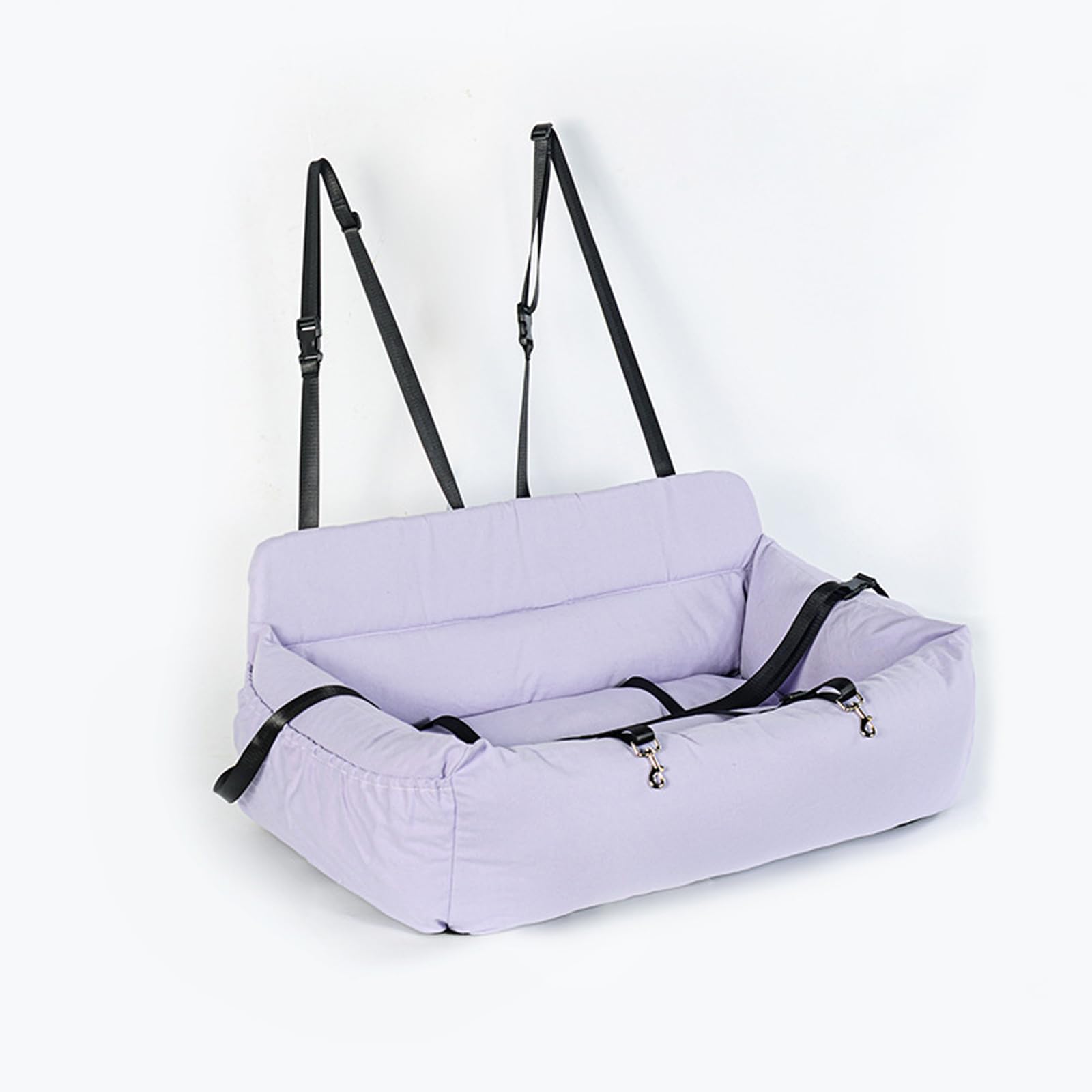 PJDDP Dog Car Seat for Large Dogs,Car Seat for 2 Small Dogs,Washable Dog Booster Car Seat,Travel Bed Dog Seat,Travel Puppy Carrier,Comfortable and Safe,Multipurpose Design,purple