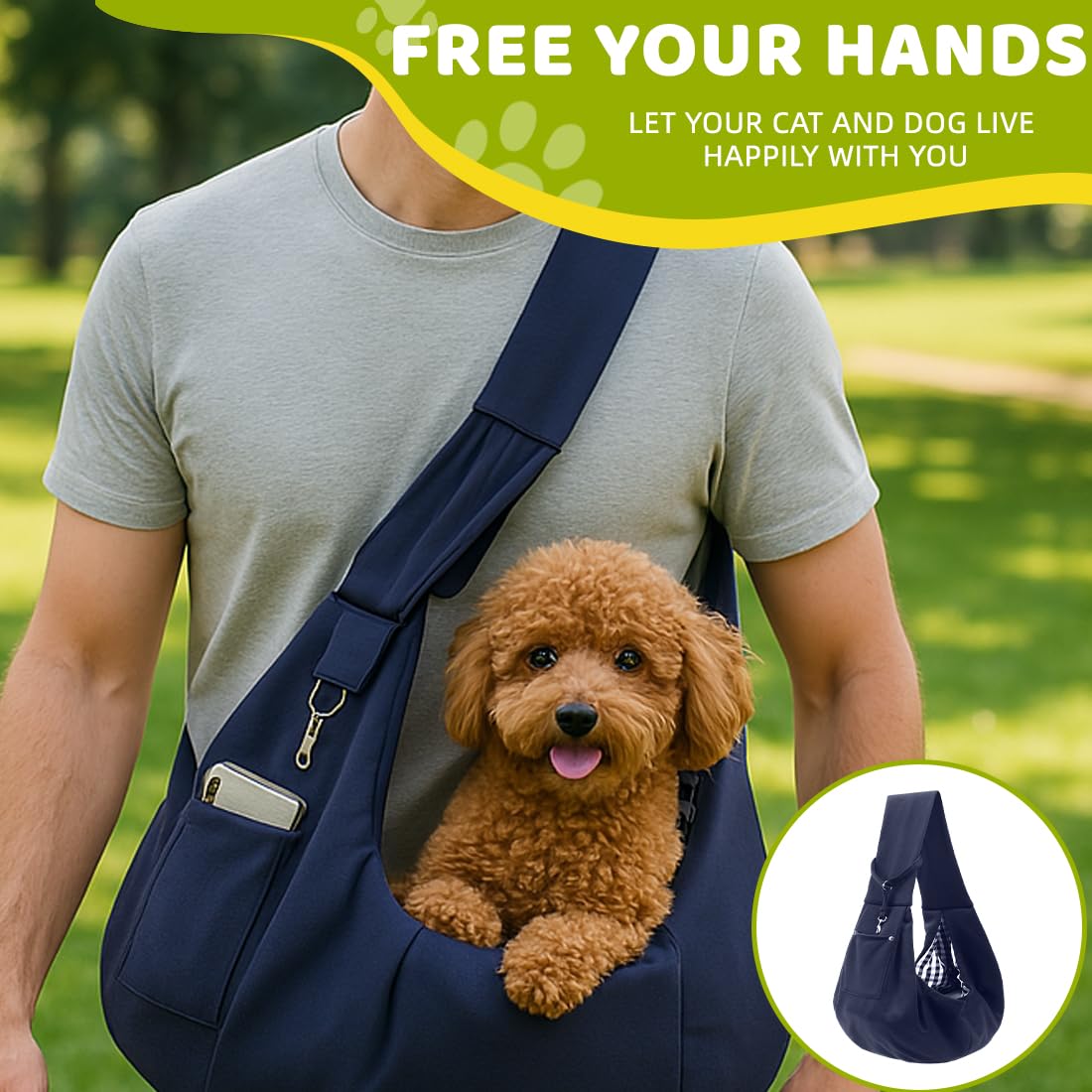 Borsa da Viaggio per Cani, Regolabile Borsa Animali Domestici, Trasportino da Passeggio, Borsas Porta Cane, per Viaggio Passeggiata
