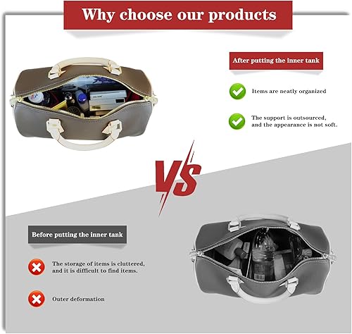 Miniatura 2 de Lckaey Insertos de bolso para Speedy 25 Organizador Inserto, para bolsa de monograma, Bolsa de mano inserto protector Bolsa de mano y protector de