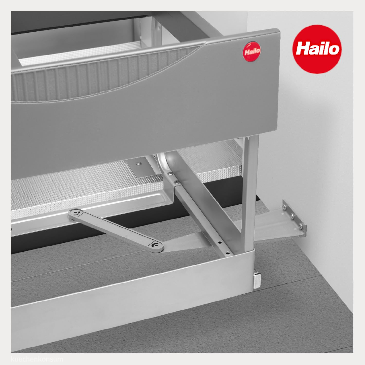 Hailo Abfallsammler 3644801 TR Swing 60.2/30M Recogedor, Gris, 36.7 x 55.6 x 37.6 cm