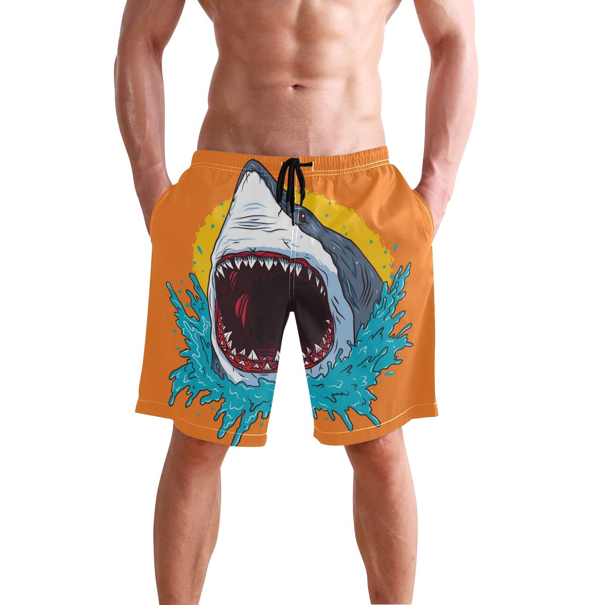 visesunny Summer Men's Swim Trunks Beach Shorts Surfing Swimming Sports Bathing Suits - Multicoloured - Large