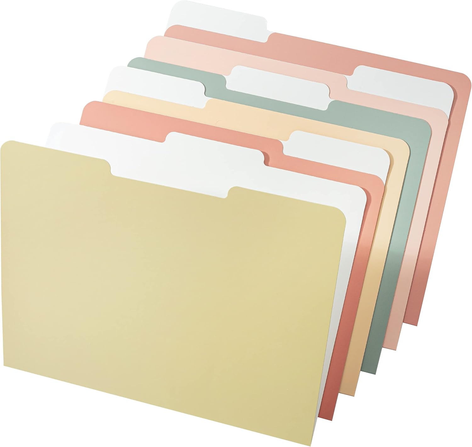 Mr. Pen File Folders, 18 Pack, Vintage Colors, 1/3Cut