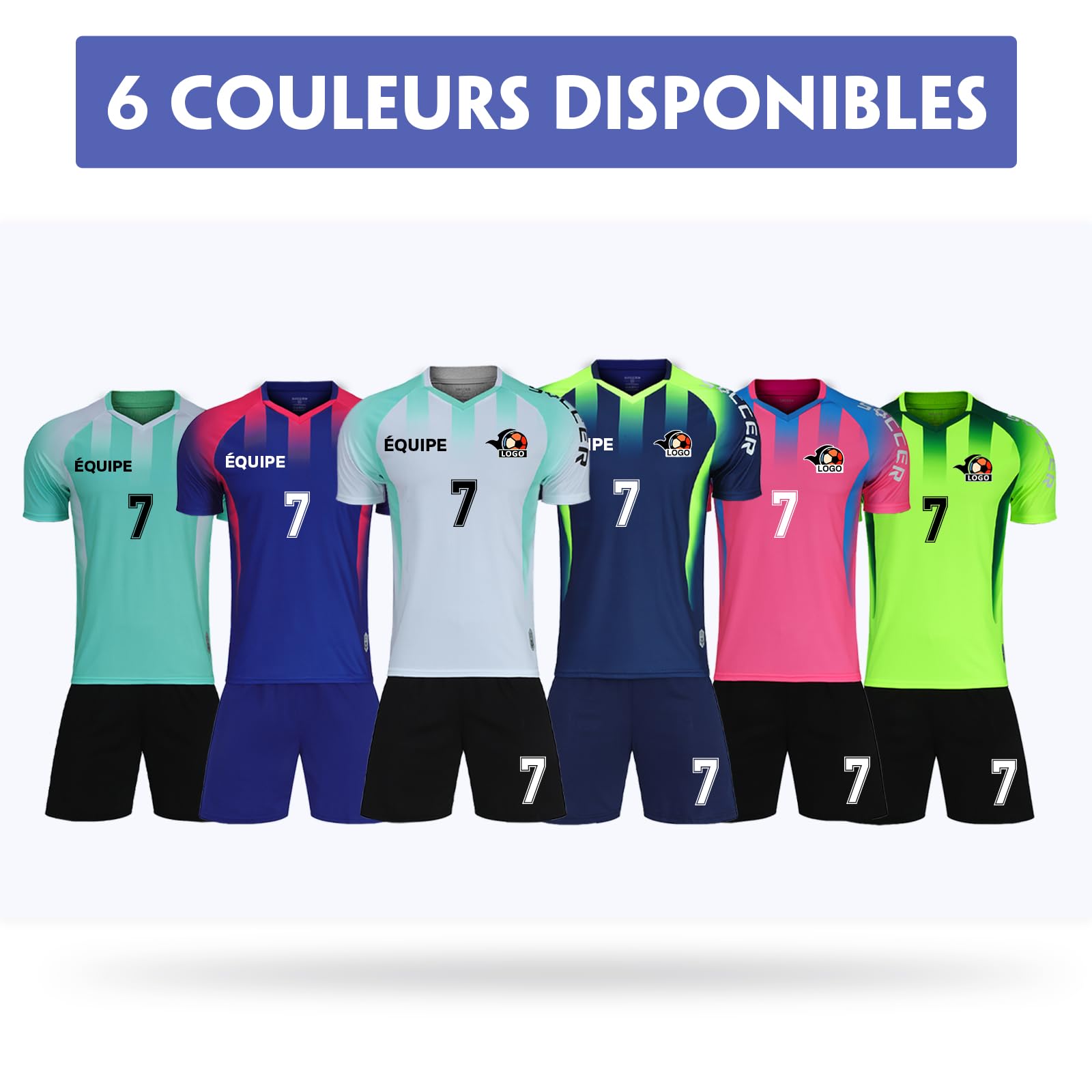 LAIFU Ensembles de Foot Personnalisés pour Adultes et Enfants Ensemble de Foot pour Jeunes avec Nom et Numéro