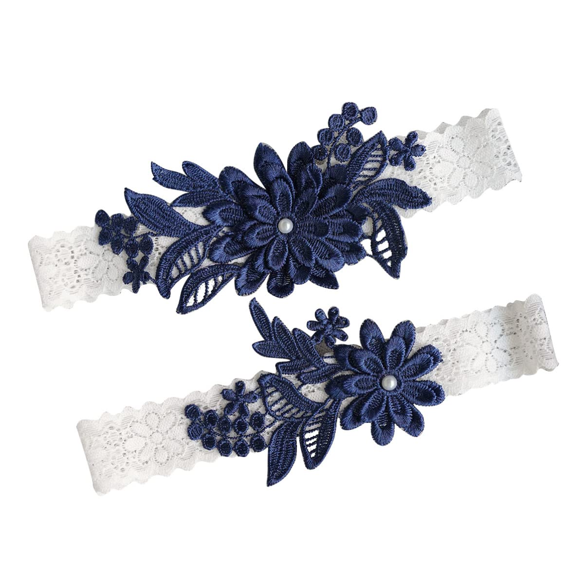 Cintura 1 Paio Giarrettiera da Sposa Set Giarrettiere in Pizzo Elasticizzato Cintura Fascia per Gamba Floreale Accessorio per Piede da Sposa Accessorio per Ornamenti di Nozze Festa di Fidanzamento