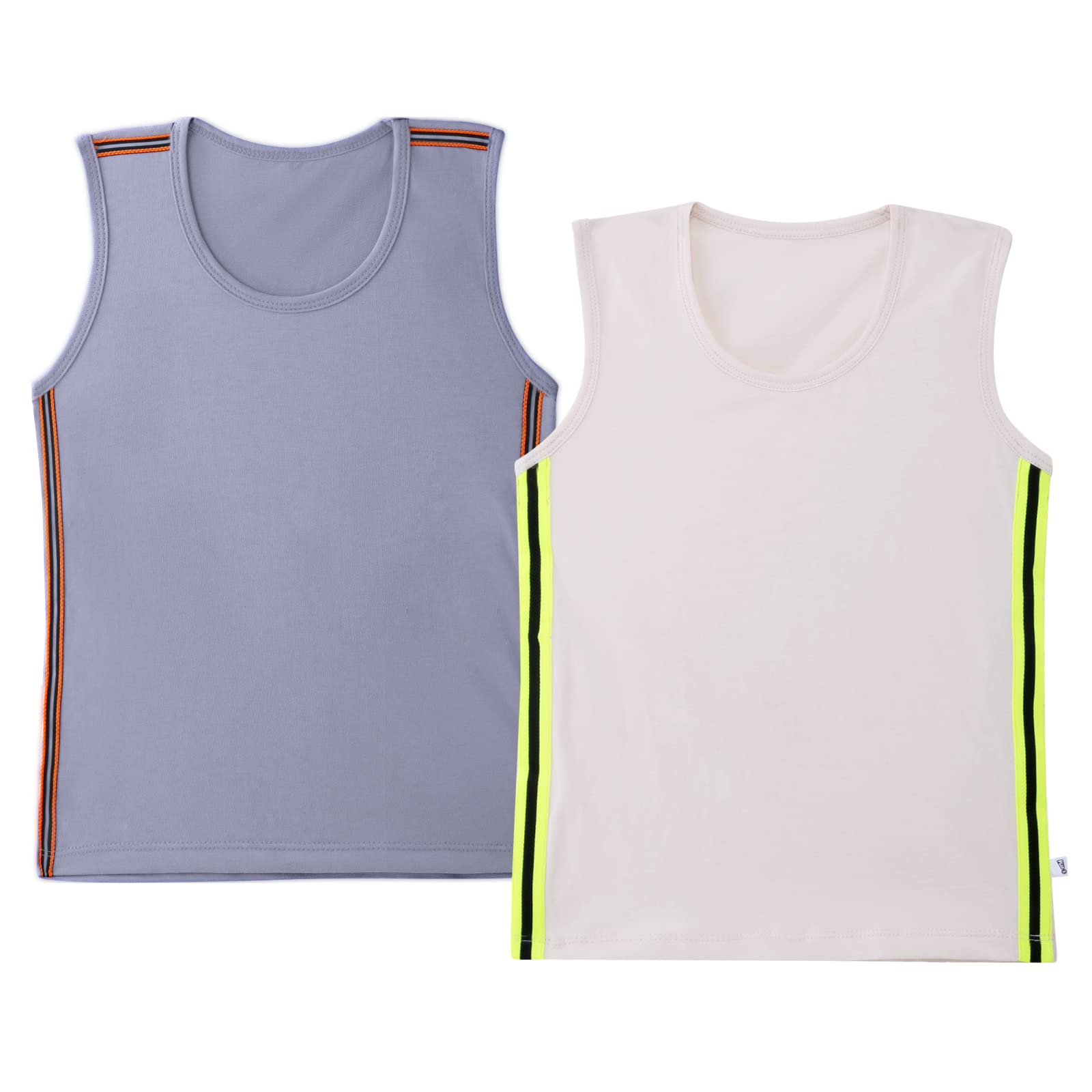 YouGotPlanB 100% Cotton Printed Multicolored Boy's Vests | Regular Fit | Round Neck | Breathable & Super Soft Fabric | Casual Wear | 1-14 Years