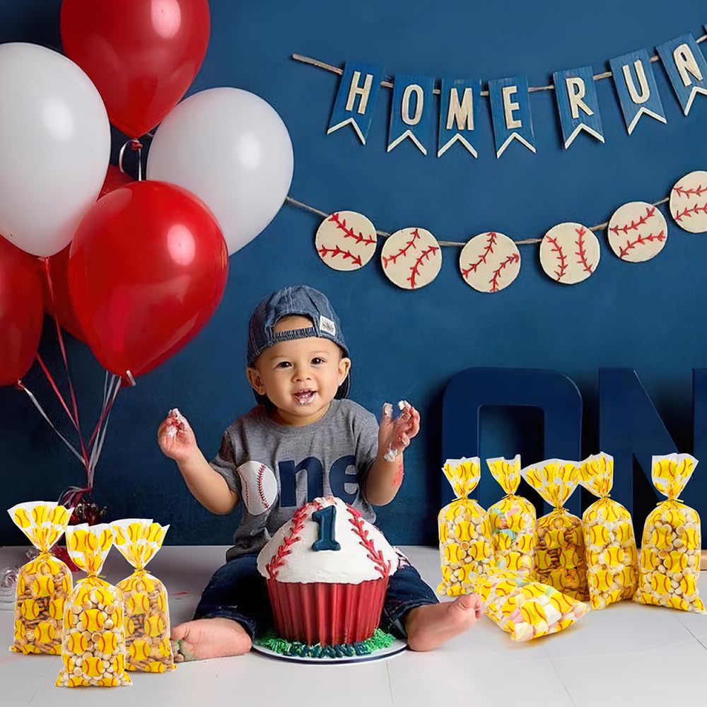 Softball Goodie Bags - 200 PCS Baseball Theme Treat Bags For Team Parties & Game Celebrations