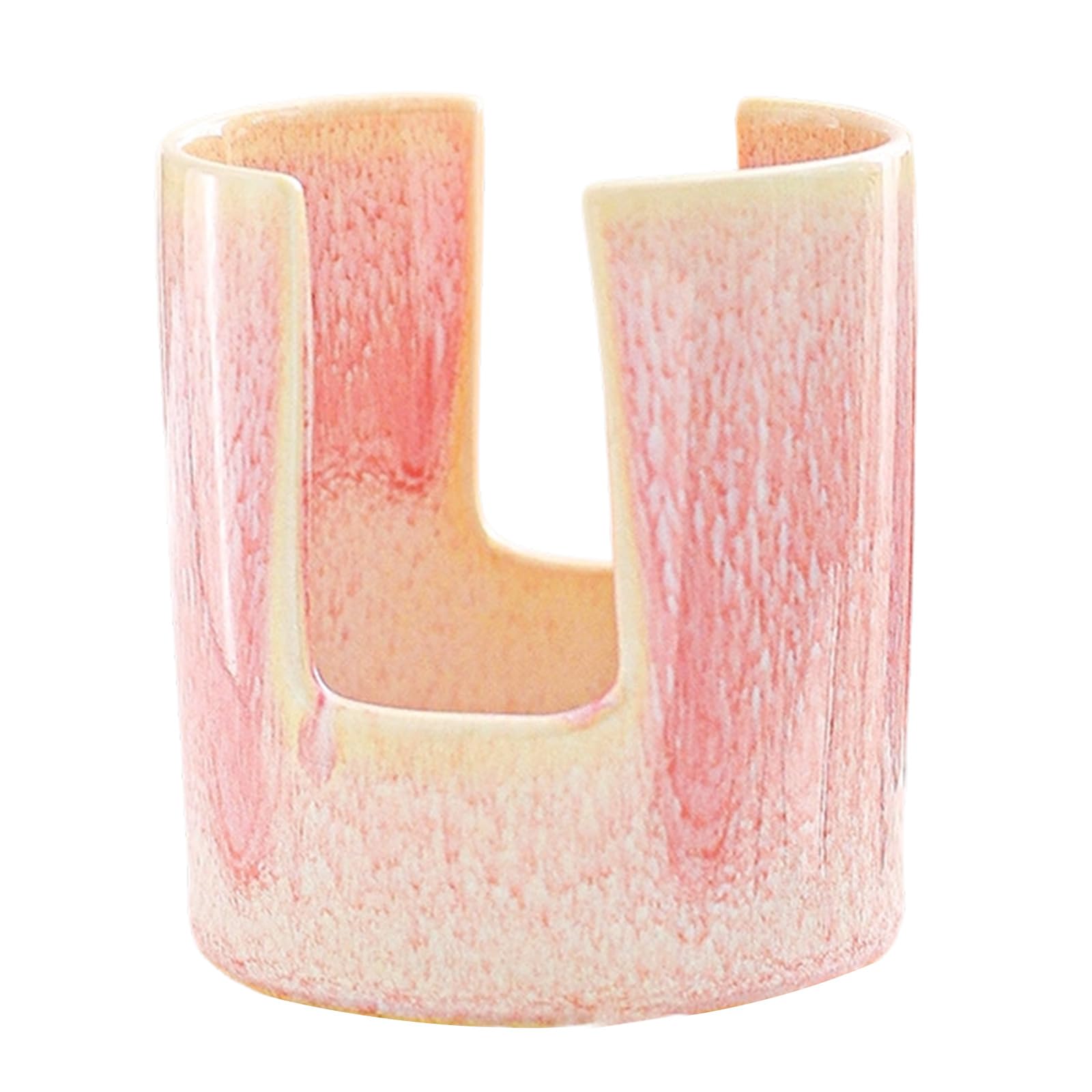 WAGHAVEN Sturdy Cylinder Shaped Ceramic Sponge Holders Organizer Sophisticated Accessory for Sink or Offices Desk Offices Desk Organizer