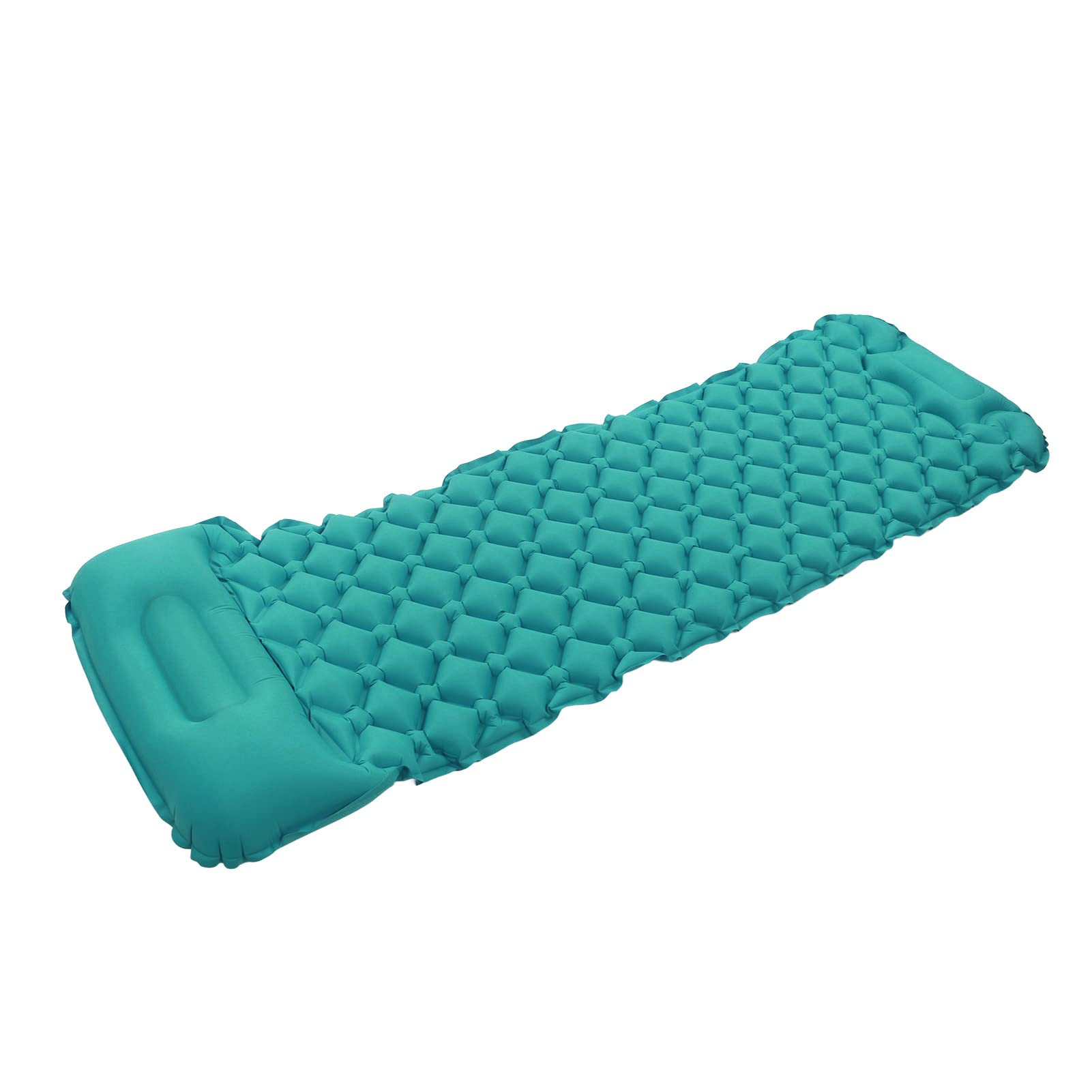 Coussin de Couchage de Camping Gonflable Ultraléger et Imperméable, avec Oreiller pour Randonnée, 76,8x24,0 Pouces (Bleu Paon)