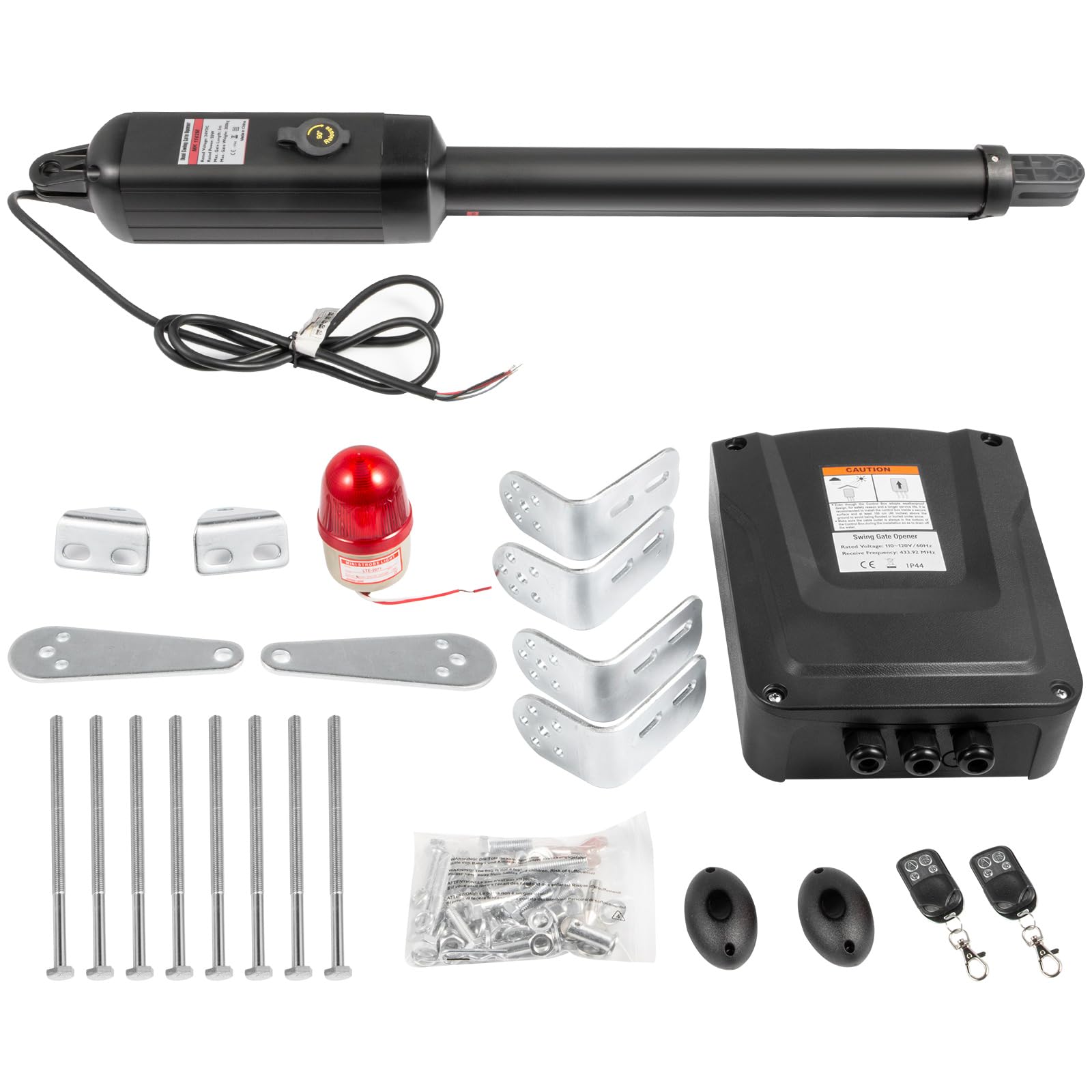 VEVOR Ouvre-​porte automatique électrique, capacité 380 kg, ouvre-​porte battant unique, longueur 5,​5 m, vitesse 16 mm/​s, 80 W, avec télécommande, opérateur de porte pour garage ferme mailles de chaîne