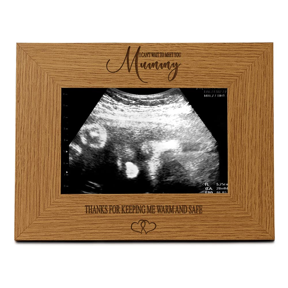 Ukgiftstoreonline Mum To Be Wooden Baby Scan Photo Frame Mothers Day Or Birthday Gift