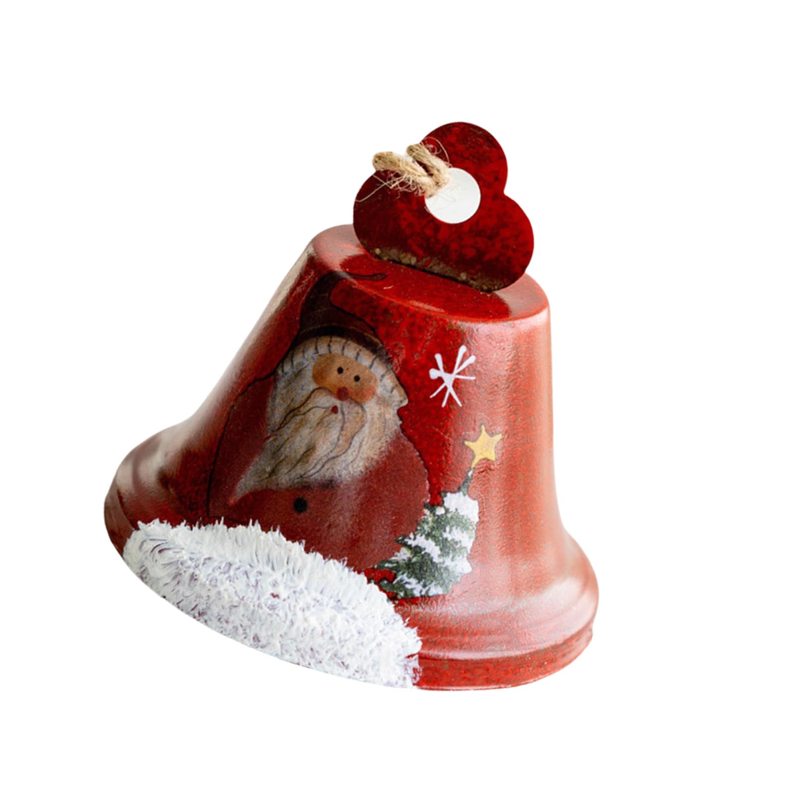 Tsophreniq Iron Crafted Christmas Santa/Snowman Themed Bells Holiday Hanging Charm for Stylish Tree Branch Ornament Iron Craft Bells