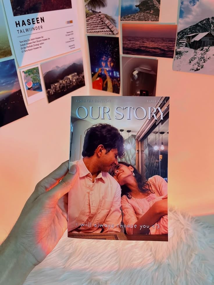 Mini Scrapbook With Photo Customization || Customized Gifts For Special One || Personalised Photo Album, Multicolor, 12 pages-image-43