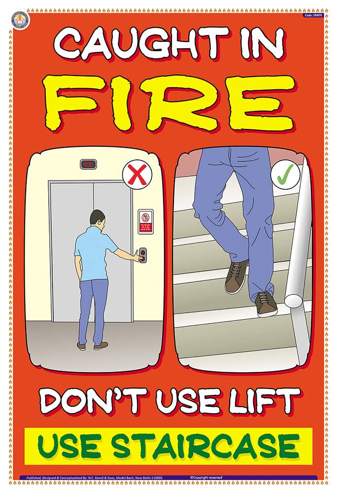 Buy TeachingNest Caught in Fire English 33x48 cm Fire Safety