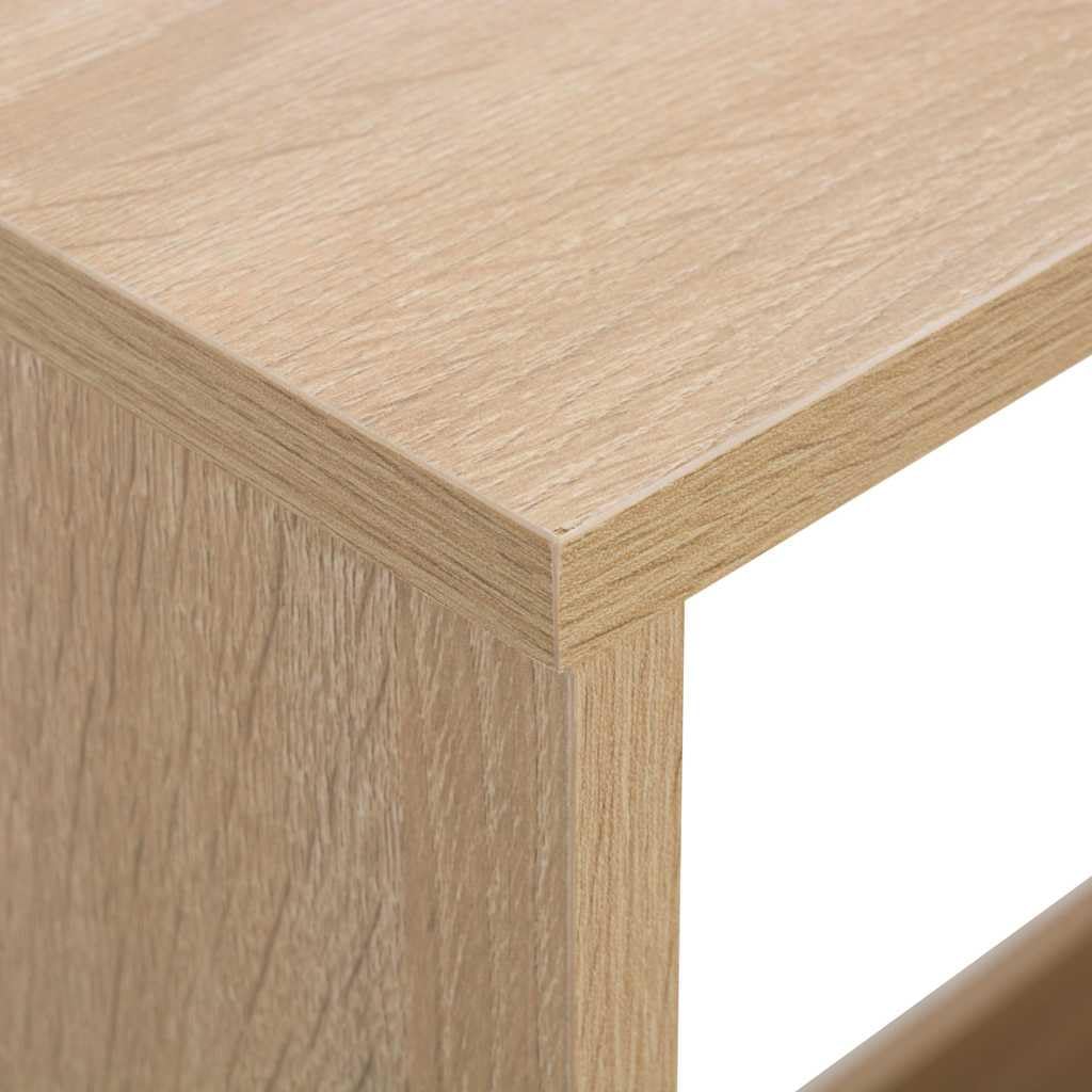 Tavolo da Bar Rovere in Legno Multistrato 138x40x120 cm | Consolle alta salvaspazio con tavolo interno estraibile e ruote, ideale per arredare cucina o soggiorno.