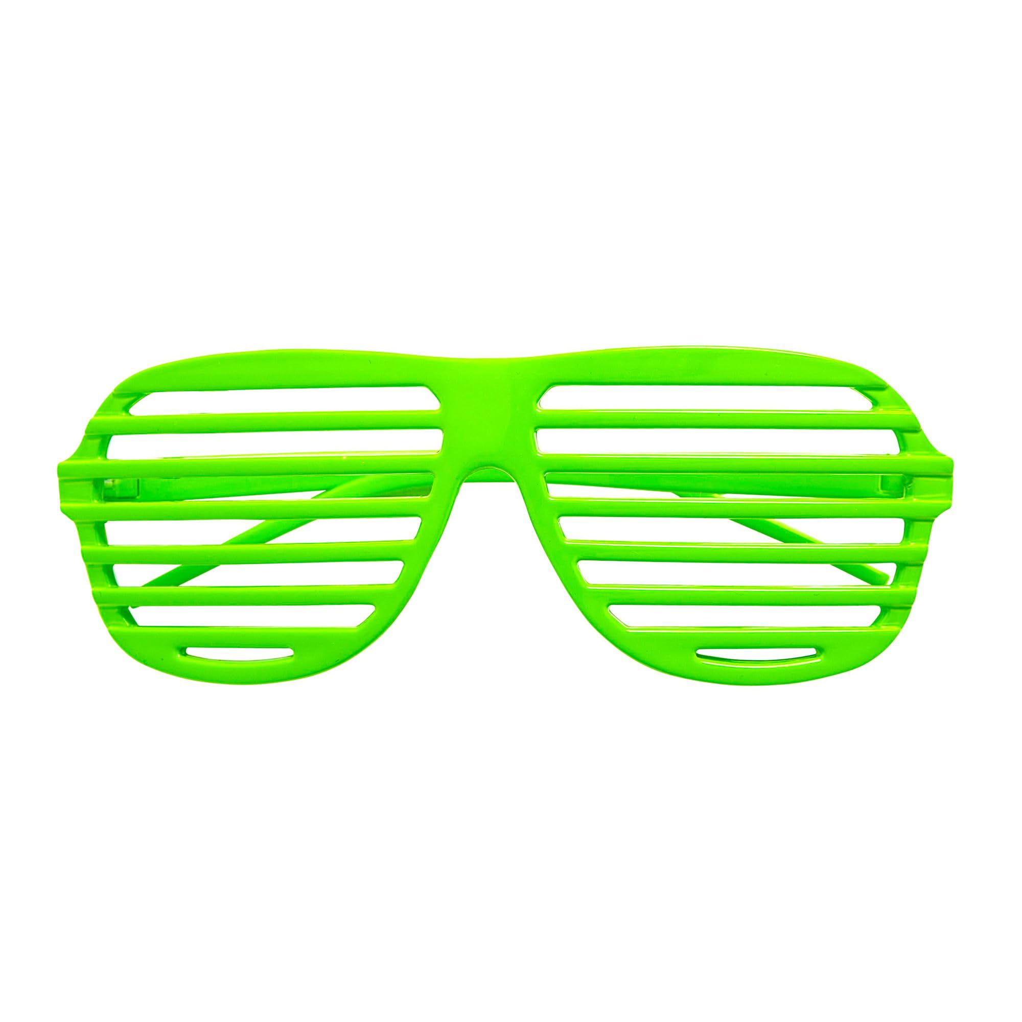 Widmann 01356 - Atzen Glasses, Neon Green, Bad Taste, Carnival, Theme Party — image 1