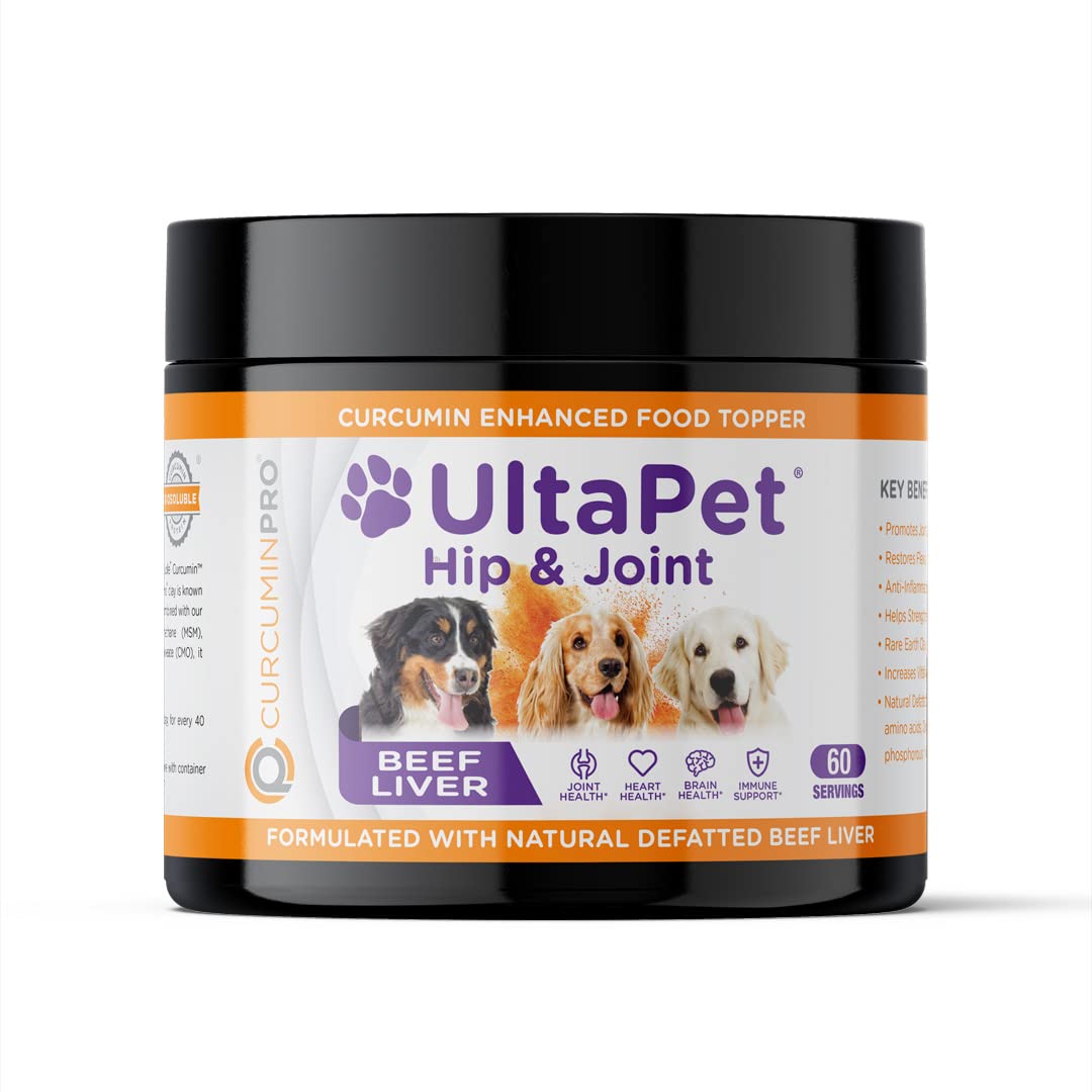 CurcuminPro® UltaPet™ Hip & Joint Dog Food Topper, Natures Joint & Hip Inflammation Support with Curcumin, Supports Healthy Cognitive & Immune
