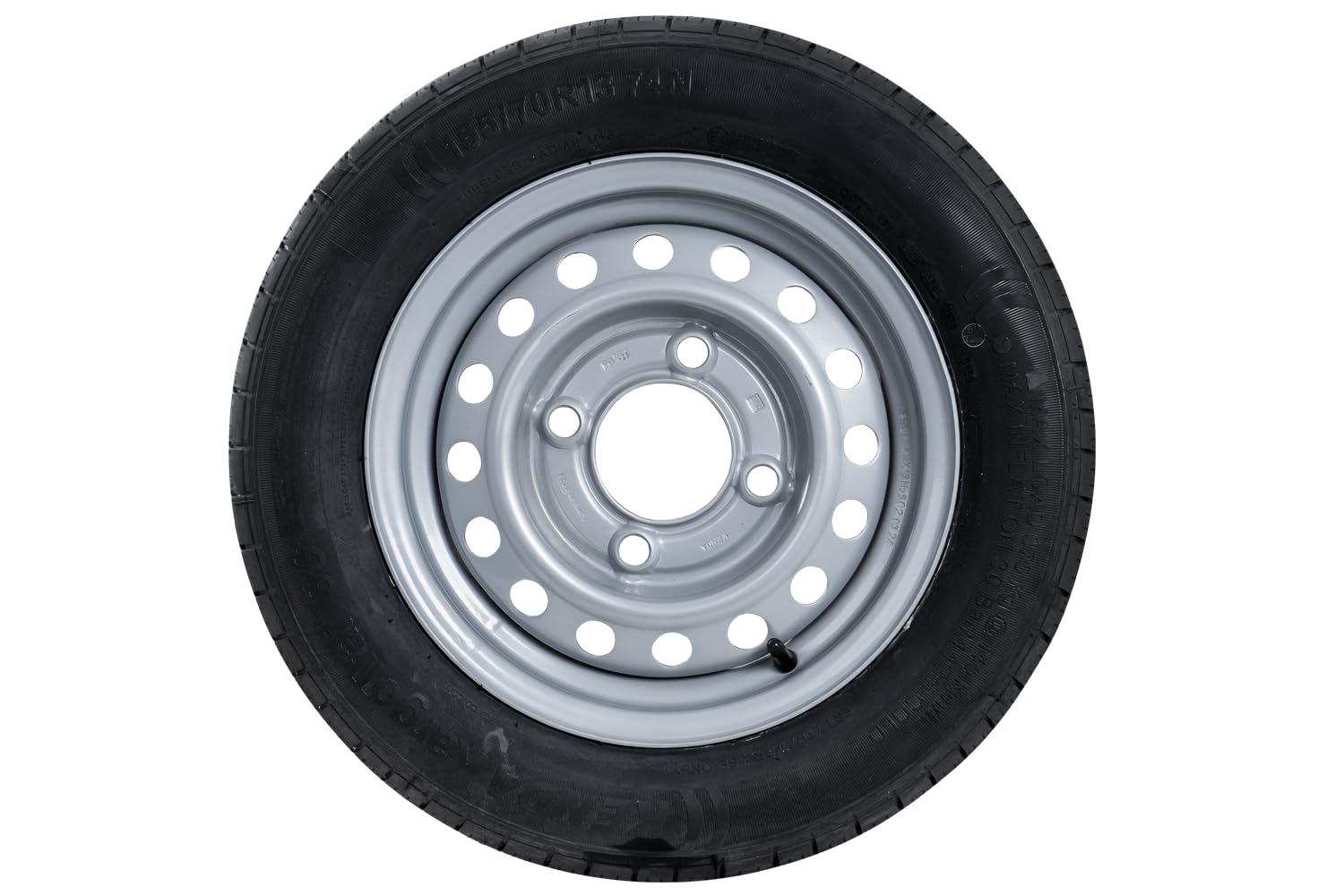 KENDA Ruota per Rimorchio Leggero 155/70 R13 74N, Cerchio in Acciaio 4x130 ET20, Pneumatico KargoTrail 3G per Carrelli da Giardino e Campeggio, Portata Massima 375 kg