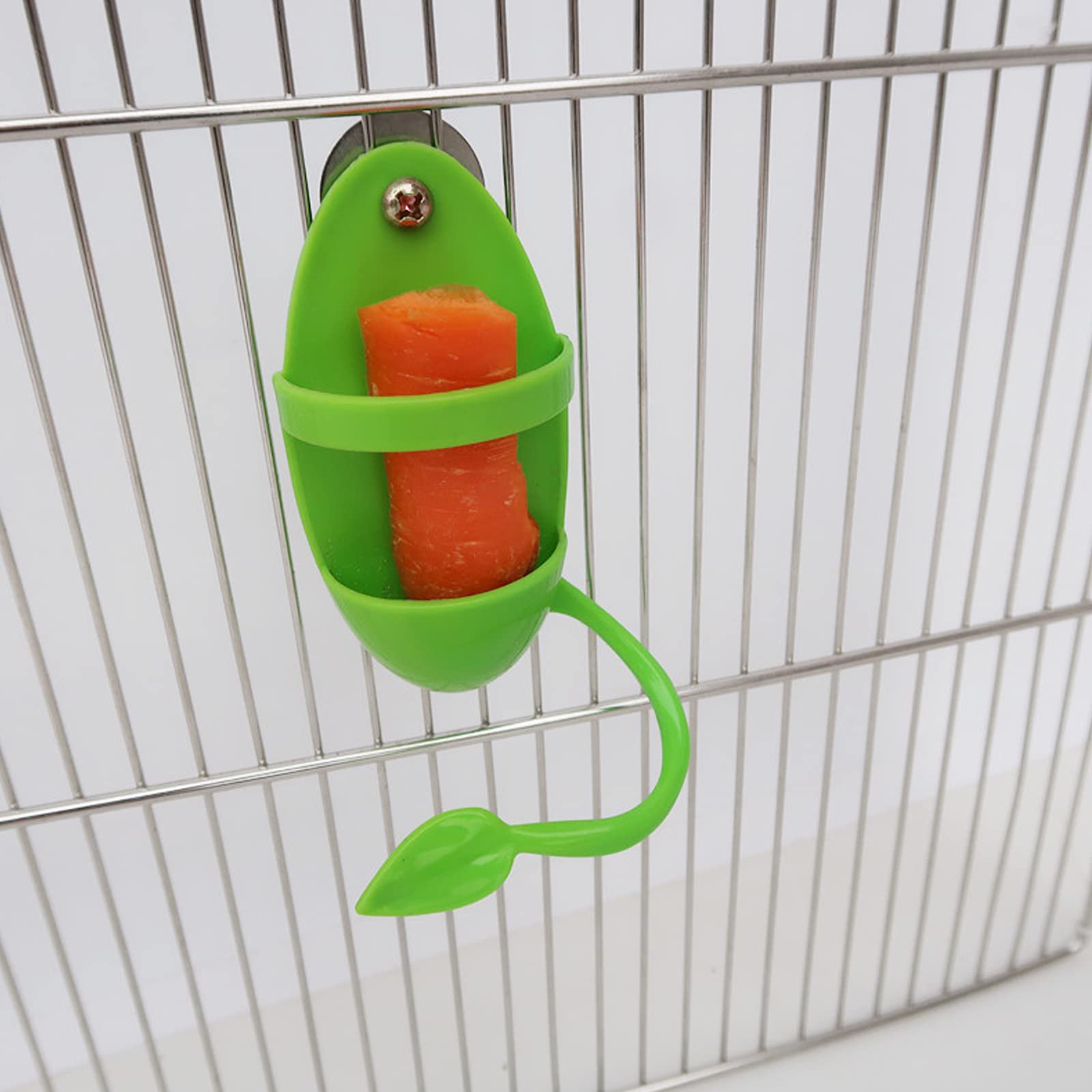 2Pcs Plastic Cuttlebone Holder Bird Feeding Cup Rack - Fruit & Gnawing Accessories for Bird Cage & Parrot - image 2