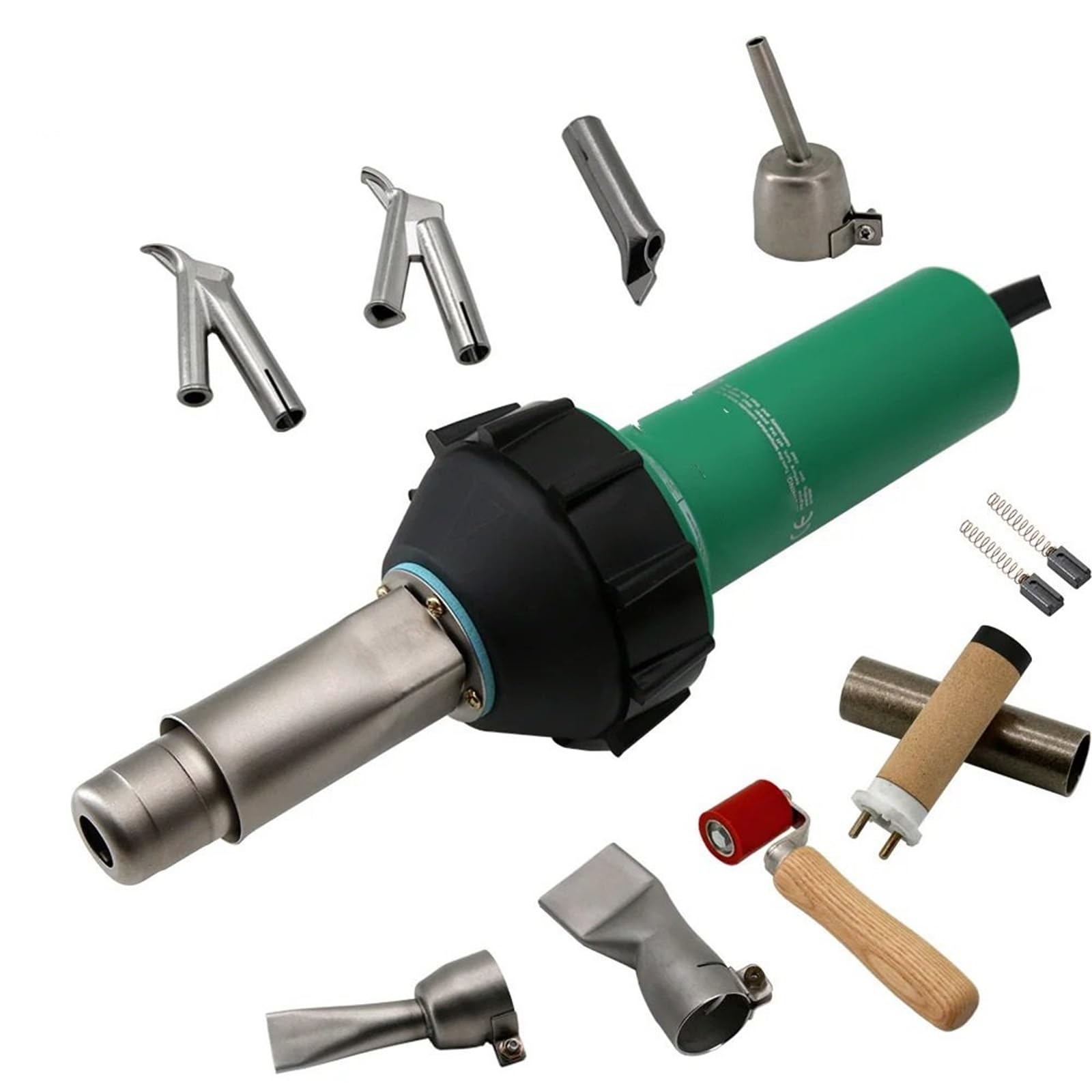 Zgrzewarka do plastiku Pistolet spawalniczy do tworzyw sztucznych o mocy 1600 W Dmuchawa gorącego powietrza Spawarka palnikowa arkuszy, rur, zbiorników, podłóg, membran PP/PE/PVC(Kits 7)