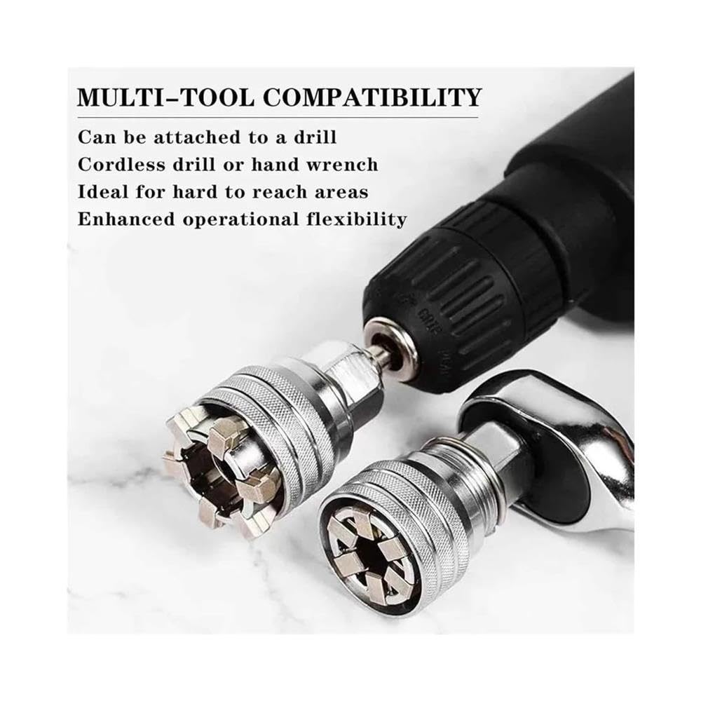 Bigbibi Adattatore a presa esagonale da 3 pezzi da 10-19 mm for riparazione fai da te con chiave elettrica