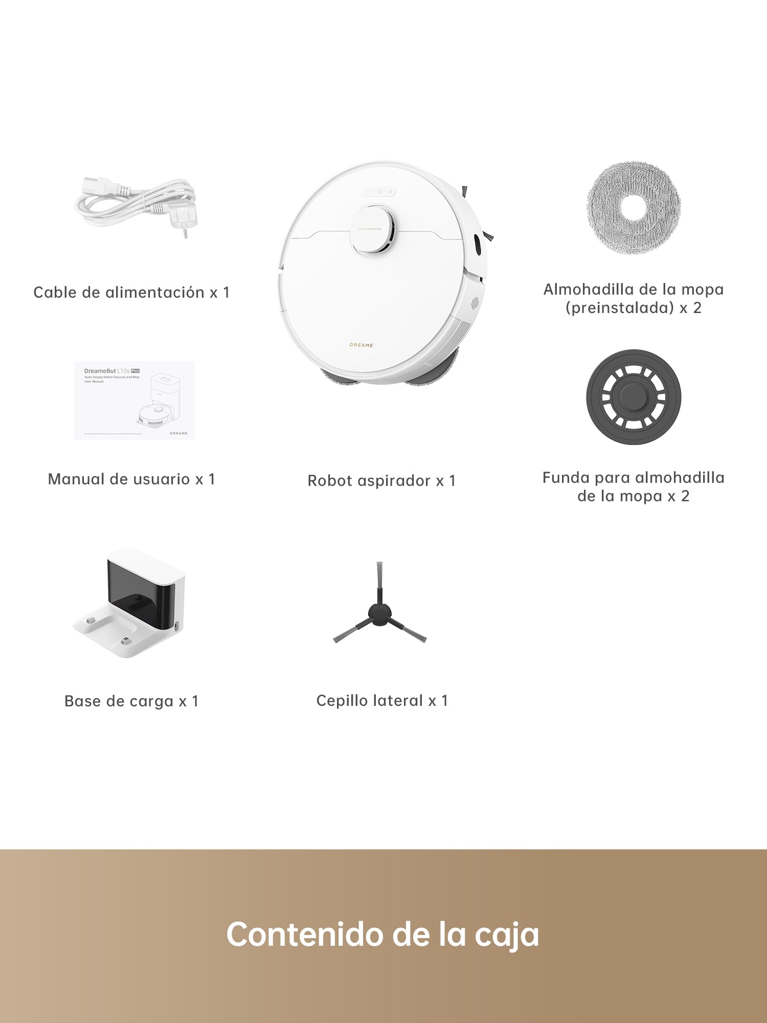 DREAME L10s Pro Gen 2 Robot Aspirador y Fregasuelos, 7000Pa Robot Aspirador, DuoScrub fregado, 7mm Elevación Automática, Detección Ultrasónica de Alfombras, Compatible con Siri&App