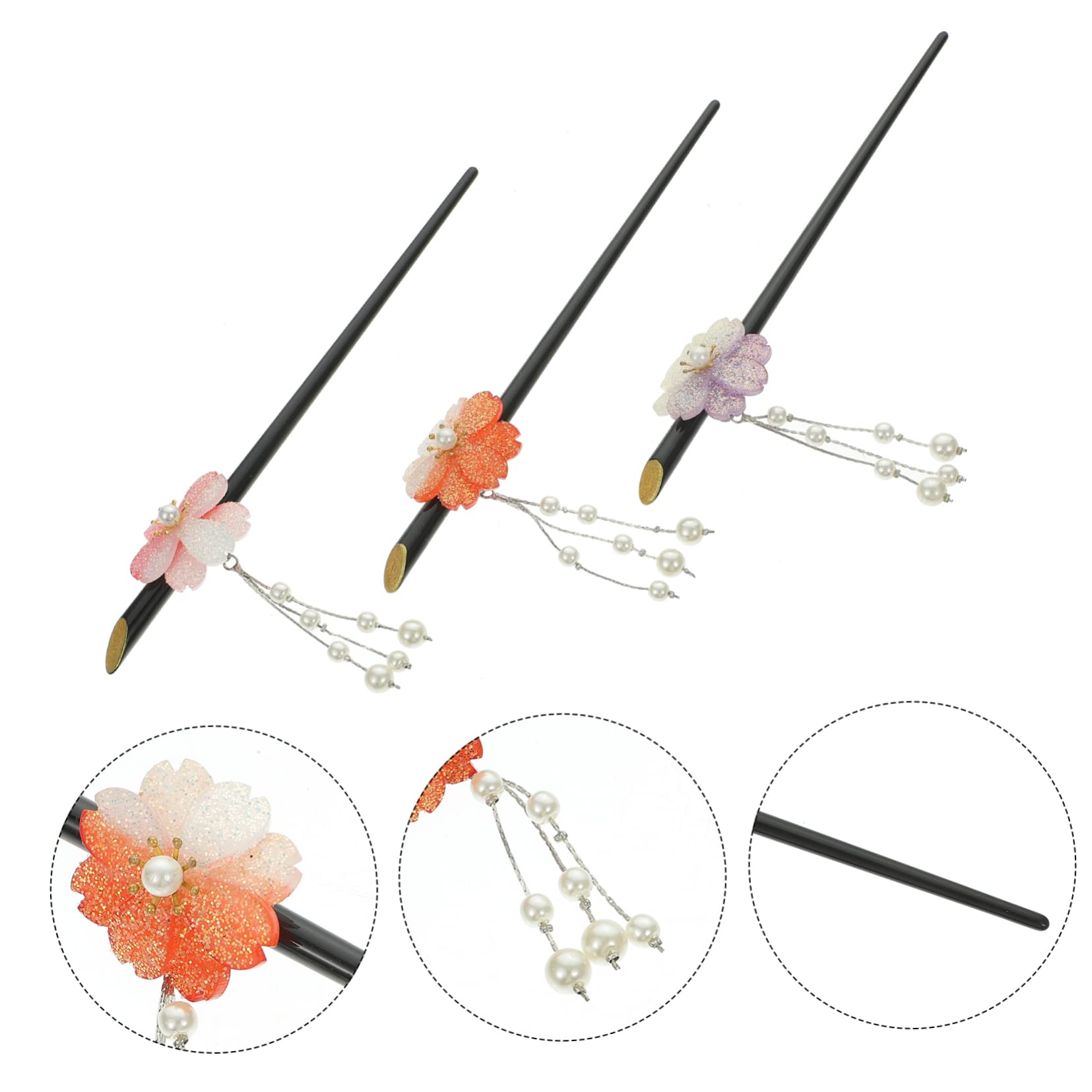 POPETPOP 12stücke Retro Haarnadeln Mit Quaste Und -kirschblüten Geeignet Für Verschiedene Frisuren Für Besondere Anlässe Und Alltägliche Haarschmuck Für Damen