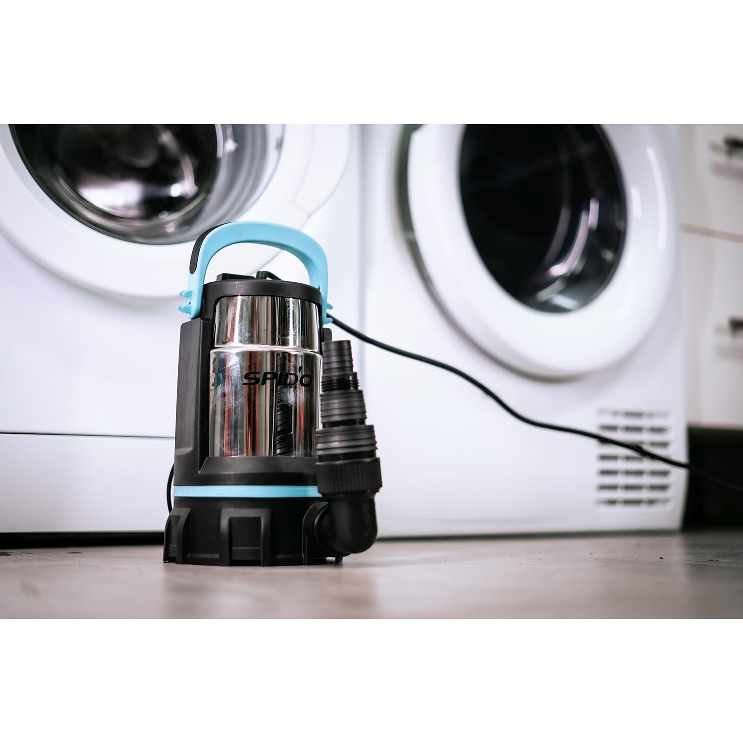 Pompe d’Évacuation Eaux Claires Spid’O SPICONCEPT ECL 400 - Flotteur AquaSensor - 400 W - Débit 12 m³/h - Aspiration Basse
