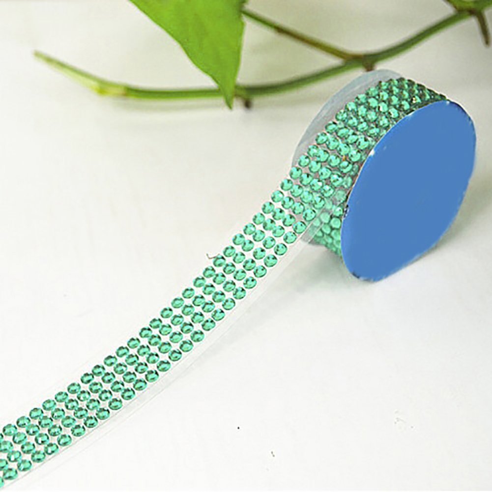 Bluelans Green Bluelans® Acrylic Self Adhesive Diamantes Stick On Rhinestone Gems Tape For Scrapbooking Craft (Green)