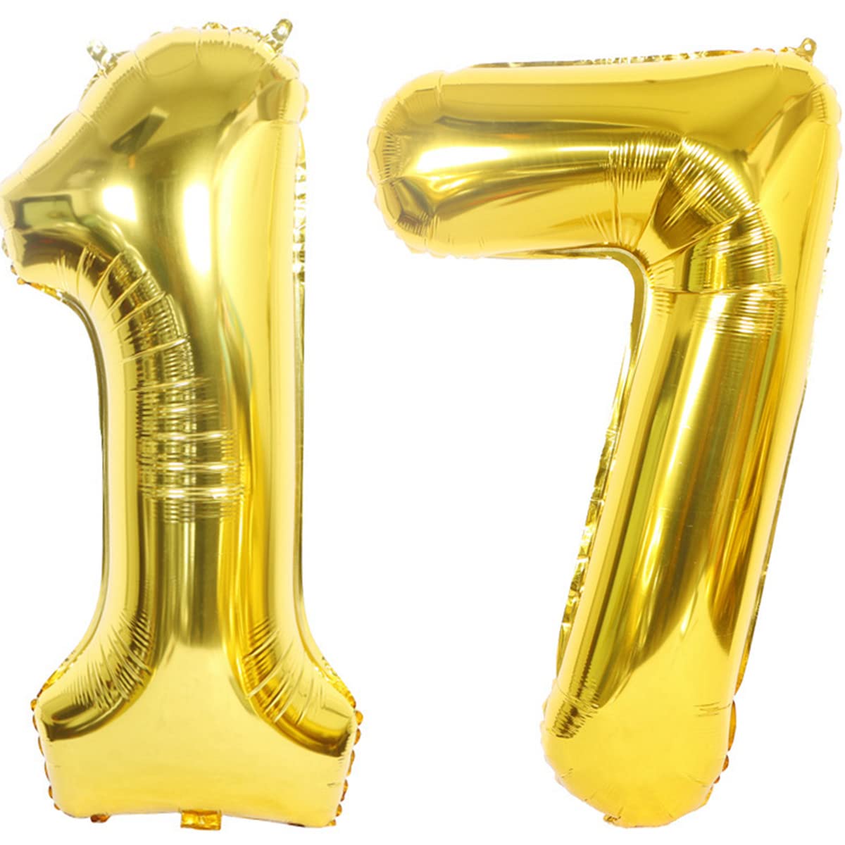 Palloncini Compleanno 17 anni Argento -101 CM Palloncino Numero 17 Gonfiabile in Foil -Decorazioni Compleanno di un uomo donna- Vola con l'Elio