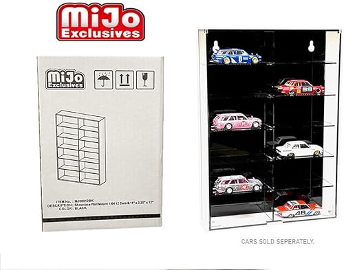 Miniatura 2 de Soporte de pared para vitrina 164 12 coches 8.11" x 2.25" x 12" negro - MJ08012BK
