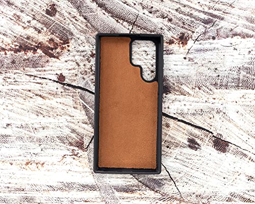 Bomonti Vintage Leather Galaxy S23 Ultra 6.8" Wallet Case Genuine Leather, Magnetic Detachable Luxury Flip Case, Rfid Protected, Compatible With Wireless Charge And Car Mount (Vintage Brown) #TOP5