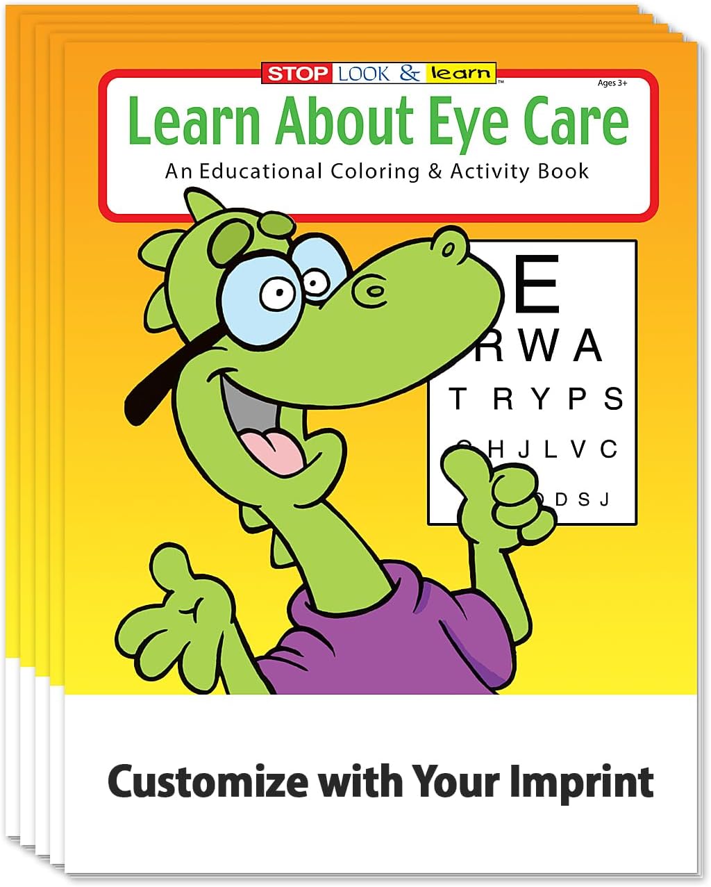 ZOCO – Learn About Eye Care – Custom Promotional Coloring Books (250 Bulk Pack, with Crayons) – Optometrist, Eye Doctor Gifts for Kids