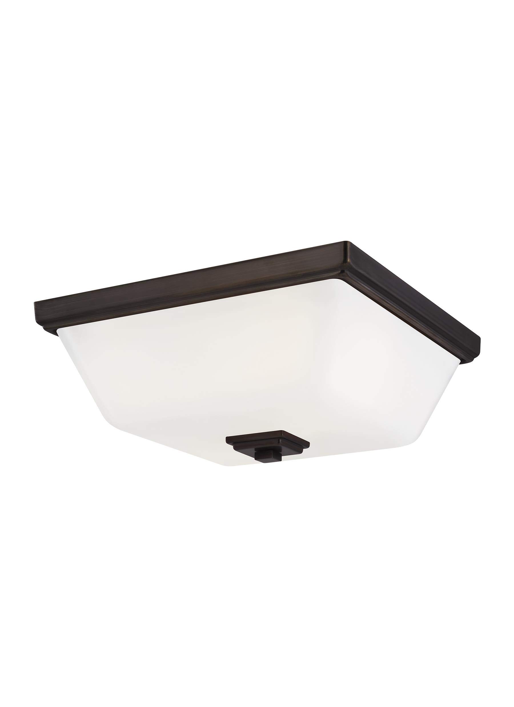 Sea Gull Lighting Generation 7513702-778 Transitional Two Light Flush Mount from Seagull-Ellis Harper Collection Dark Finish, 13.00 inches, Brushed Oil Rubbed Bronze