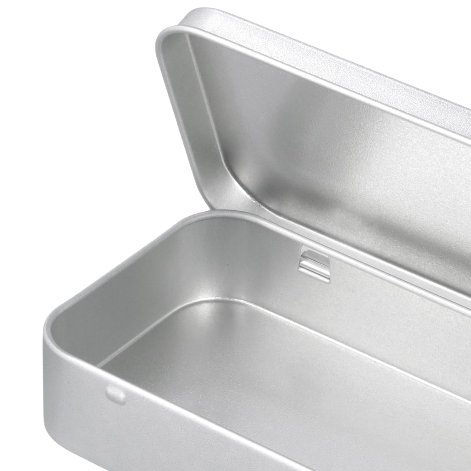 30 sztuk 94 x 61 x 20 mm srebrne pudełko na karty do gry z metalu, małe metalowe pudełko z pokrywką, blaszane pudełko na biżuterię, małe części