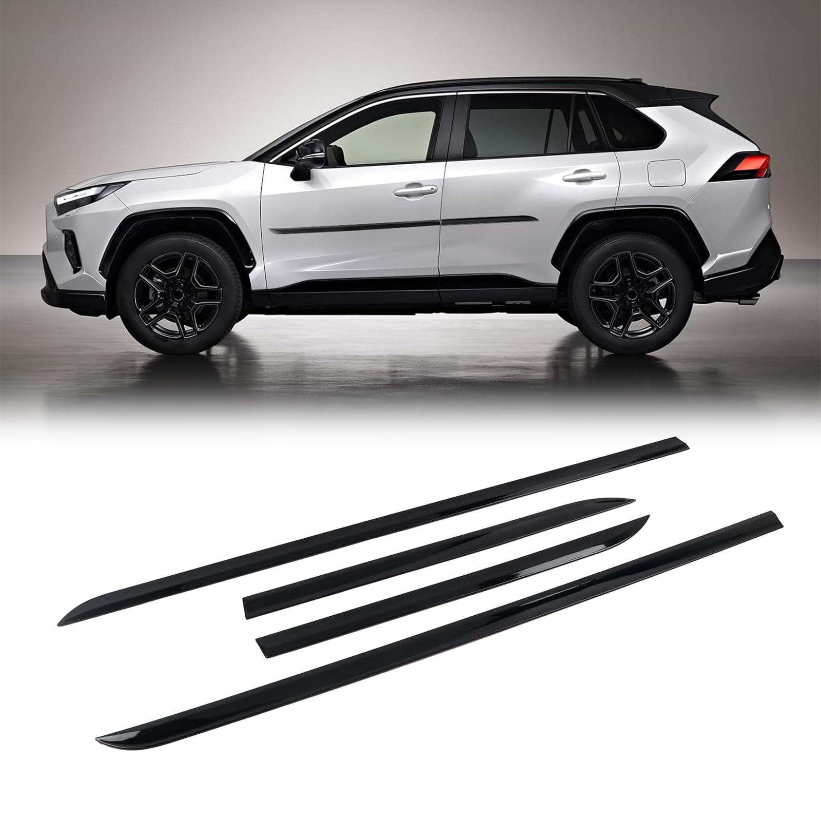 Rav4 2019 - 2023 サイドプレートプロテクター サイドガーニッシュ Amazon.com: CTH for Toyota RAV4 2019-2025 Exterior Side Door